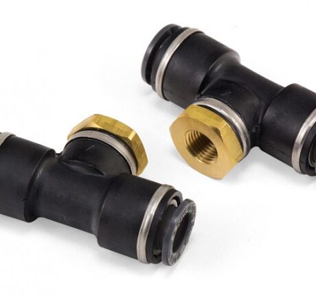 Air Lift 21030 - T-Fitting - 3/8" Steck | 1/8" NPT Innengewinde | 3/8" Steck